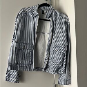 H&M Striped Blue and White Jacket. Gently worn.